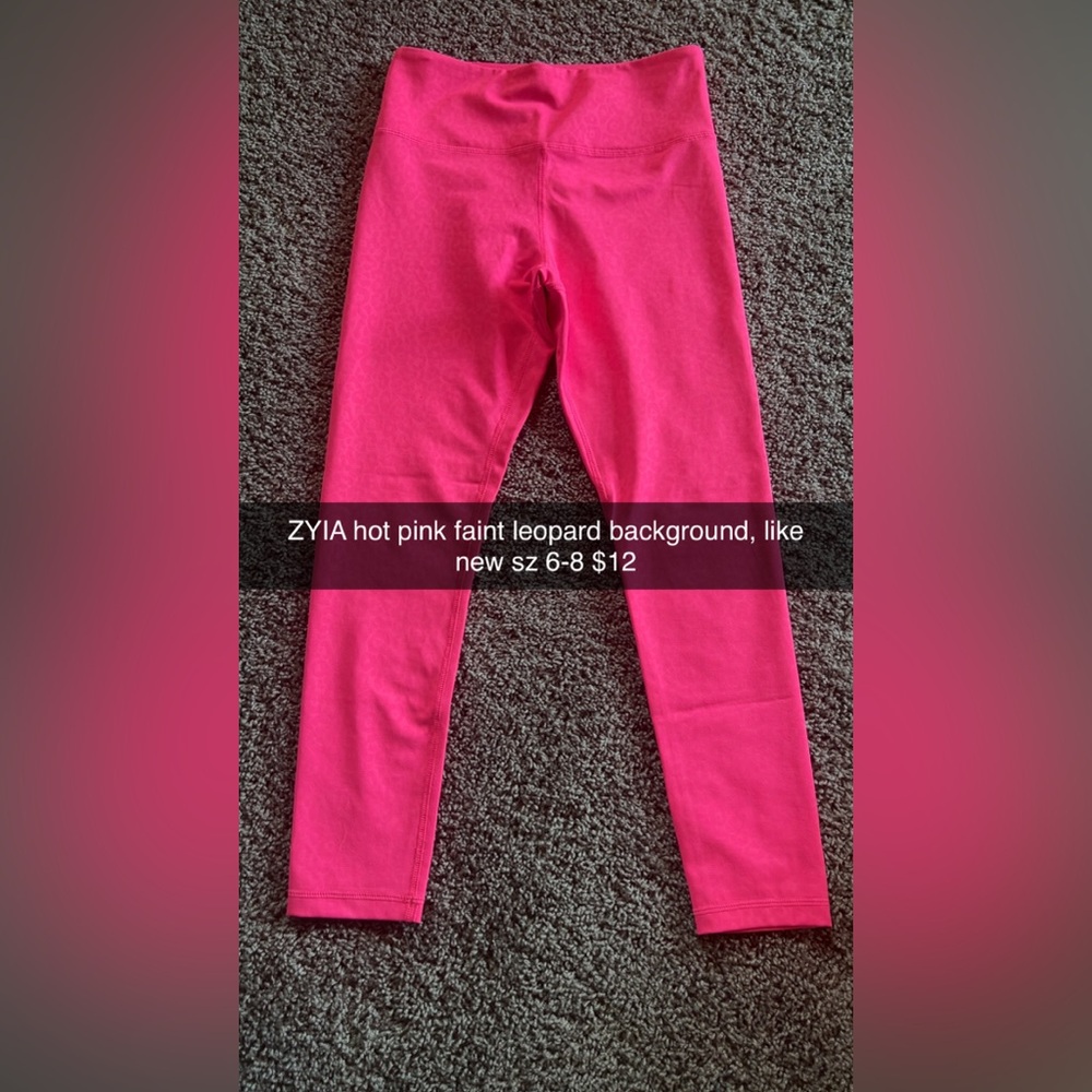 ZYIA womens Vibrant Pink Leggings